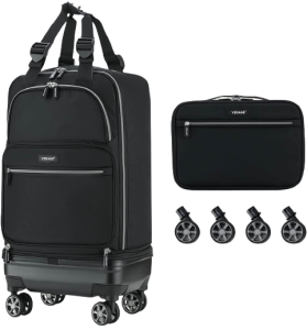 luggage with detachable wheels