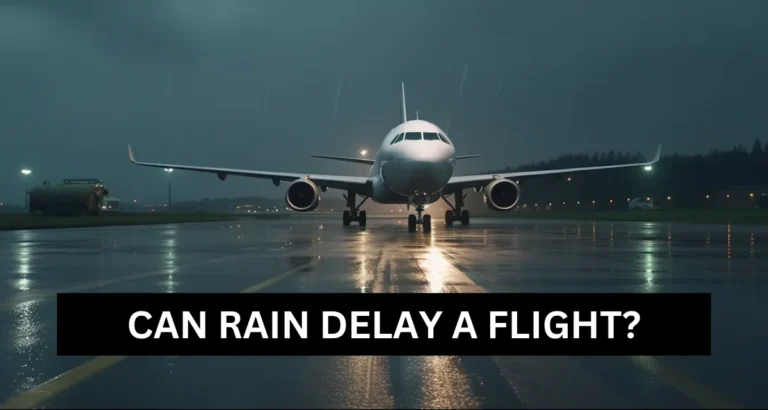 Can rain delay a flight? Would you like the exact answer?